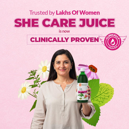 KRISHNA'S HERBAL & AYURVEDA Women's She Care Juice Infused With 5 Herbs for Hormonal Balance, Period Pain Relief, Hair & Skin Health, Clinically Proven - 1000 ml (Pack of 1)