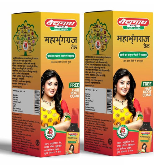 BAIDYANATH Mahabhringraj Tel For Hair Growth, Anti Dandruff - 100ML - Pack Of 2