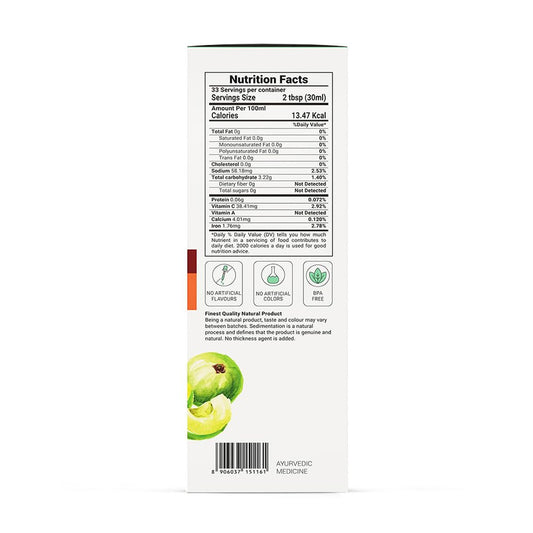 Krishna's Herbal & Ayurveda Premium Amla High Fibre Juice | Natural Immunity Booster | Rich in Vitamin C - 1 l (Pack of 1)