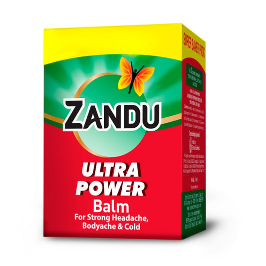 Zandu Ultra Power Balm | For Pain Relief from Strong Headache, Bodyaches & Cold | Bone, Joint & Muscle Care | 50 ML