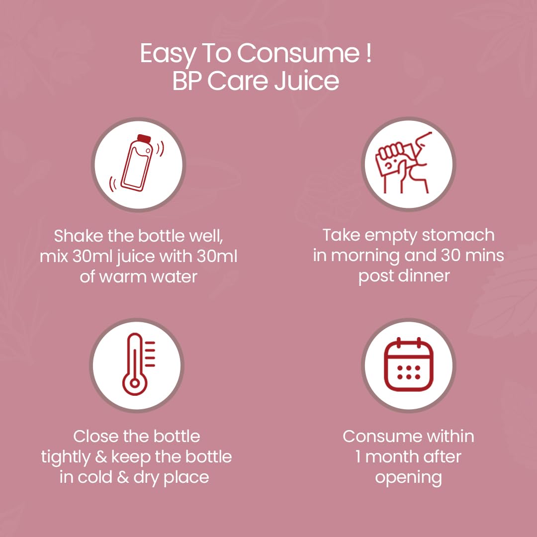 Krishna’s BP Care Juice - 500 ml | Ayurvedic way to manage Blood pressure & Cholesterol Level with Sarpgandha, Shankhpishi & 4 natural herbs