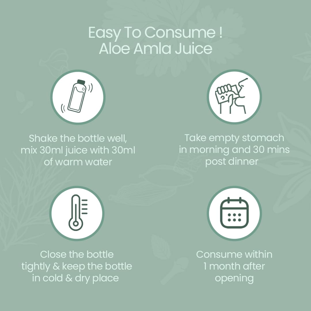 Krishna's Aloe Vera Amla Mix Juice - 1000 ml | A Perfect Mix for Healthy Skin
