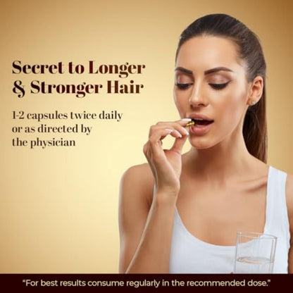 Zandu Hair Growth Ayurvedic Capsule- 60 Caps |Scientifically Proven for Hair Growth | Reduces Hair Fall | DHT Blocker | Strengthens Hair | Bhringraj, Amla & other Herbs |100% Ayurvedic |For Men & Women