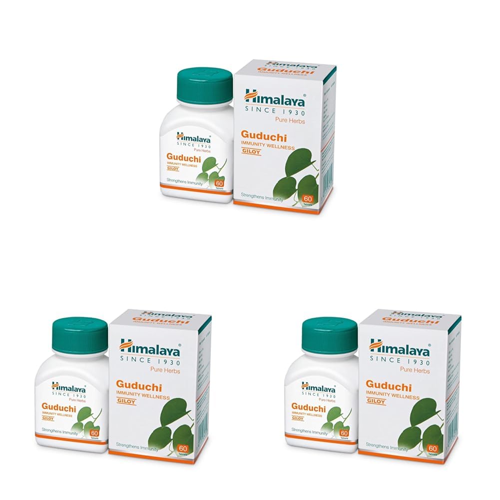 Himalaya Pure Herbs Guduchi Strengthens Immunity Wellness, Giloy, 60 Count