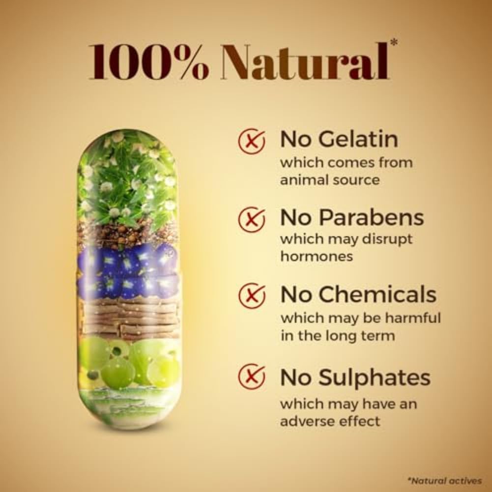 Zandu Hair Growth Ayurvedic Capsule- 60 Caps |Scientifically Proven for Hair Growth | Reduces Hair Fall | DHT Blocker | Strengthens Hair | Bhringraj, Amla & other Herbs |100% Ayurvedic |For Men & Women