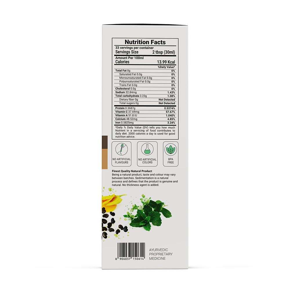Krishna's Fat Reducer Juice - 500 ml | 12 Powerful herbs for Weight Management | Amla, Harad, Daru Haridra, Sunn Hemp | Aids Metabolism and Digestion