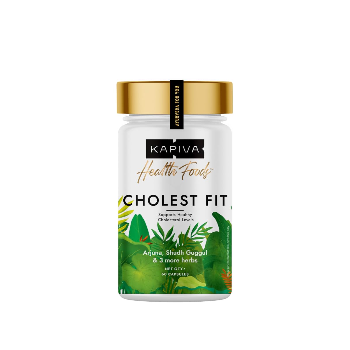 Kapiva Cholest Fit Juice | Modern Ayurvedic Cholesterol Care | 1000 ML X 1 Month Pack | 6 Herbs - Arjuna Chhaal, Garlic, Apple Cider Vinegar| Helps Reduce Cholesterol
