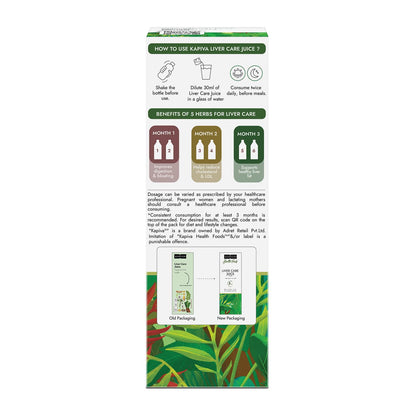 Kapiva Liver Care Juice | Anti-oxidant Rich Supplement With 5 Ayurvedic Herbs to Benefit Liver Health 1L (Pack of 2)