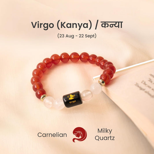 Astrotalk Zodiac Crystal Bracelet (Rashi) | Balances Energy & Enhances Positivity | Certified Healing Crystals with Certificate | Astrology Bracelet for Man & Woman | Gift for Man & Woman