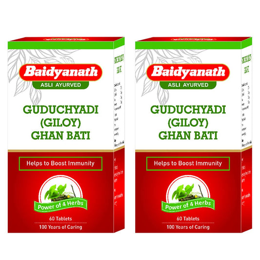 Baidyanath Guduchyadi Ghan Bati - 60 Tablets (Pack of 2)