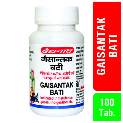 Baidyanath Gaisantak Bati - 100 Tablets | Ayurvedic Supplement for Acidity & Stomach Health