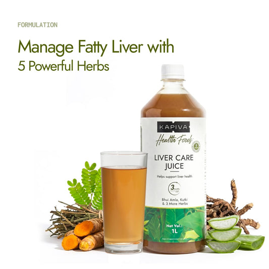 Kapiva Liver Care Juice | Anti-oxidant Rich Supplement With 5 Ayurvedic Herbs to Benefit Liver Health 1L (Pack of 2)