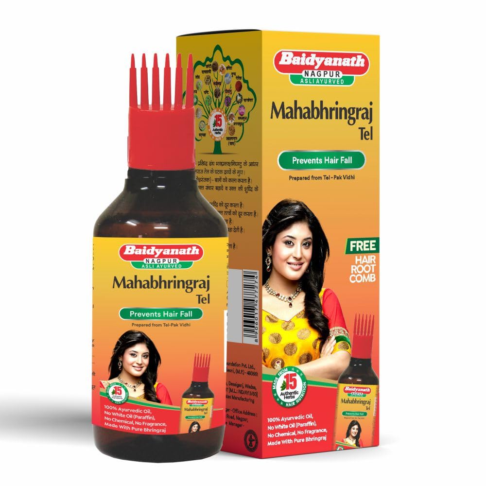 Baidyanath Mahabhringraj Hair Oil For Hair Care - 200 ML