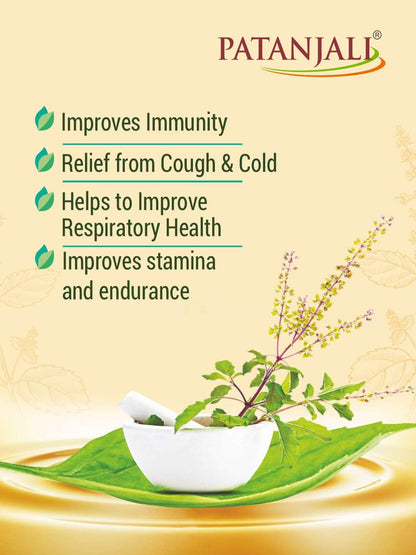 Patanjali Shila Tulsi Drop, Helps boost Stamina, Pure Tulasi Ark, Natural Anti- Viral Drops with Pure Shilajeet/Shilajit Extracts for Cough Relief, Immunity Booster - 30 Ml