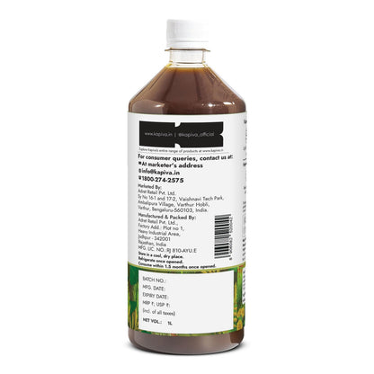 Kapiva Wheatgrass Juice 1L - Help's to Detoxify the Liver, Cleanse the Digestive System, Boost Metabolism & Purify Blood