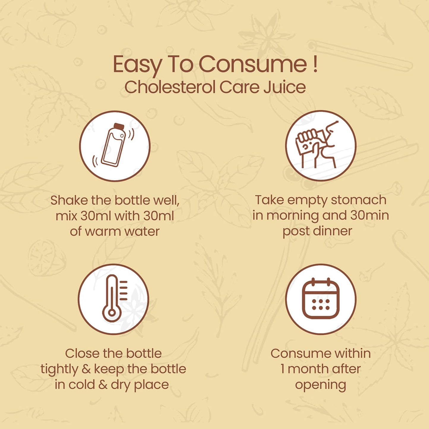 KRISHNA'S HERBAL & AYURVEDA Cholesterol Care Juice - 1000 Ml | Contains Honey With Apple Cider Ginger Garlic, Sugar Free, Helps In Digestion, Made In India