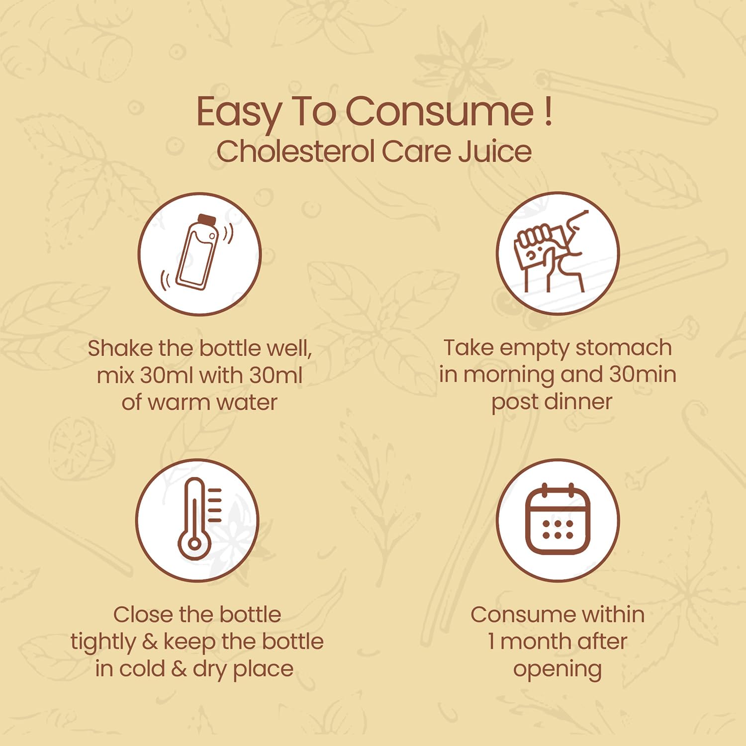 KRISHNA'S HERBAL & AYURVEDA Cholesterol Care Juice - 1000 Ml | Contains Honey With Apple Cider Ginger Garlic, Sugar Free, Helps In Digestion, Made In India