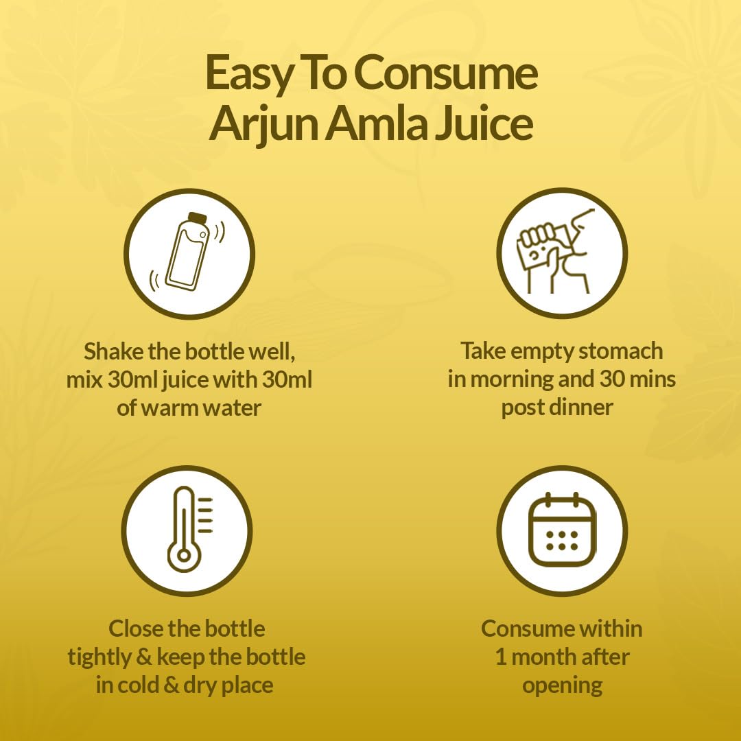 Krishna's Arjun Amla Juice - 500 ml (Pack of 1) | Perfect mix of Amla and Arjuna Chaal | Strong and healthy heart