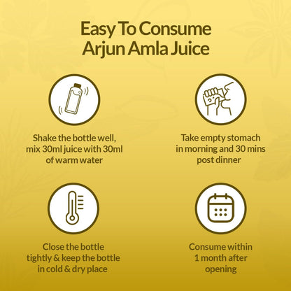 Krishna's Arjun Amla Juice - 500 ml (Pack of 1) | Perfect mix of Amla and Arjuna Chaal | Strong and healthy heart