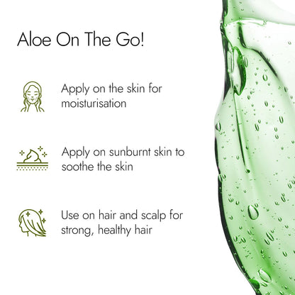 Kapiva Pure Aloe Vera Skin Gel 500g For Face & Hair | Hydrating, Moisturizing, Soothing Skin | Multipurpose Gel