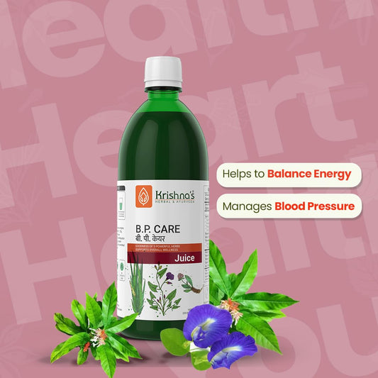 Krishna’s BP Care Juice - 500 ml | Ayurvedic way to manage Blood pressure & Cholesterol Level with Sarpgandha, Shankhpishi & 4 natural herbs