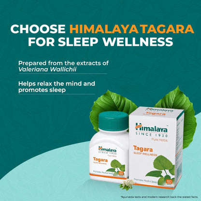 Himalaya Wellness Pure Herbs Tagara Sleep Wellness - 60 Tablets