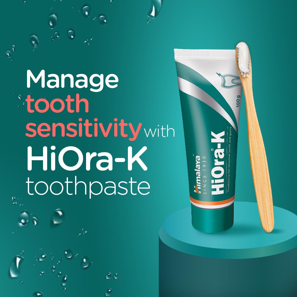 Himalaya HiOra-K toothpaste (100 g) | For sensitive teeth and halitosis | Reduces discomfort from hot and cold stimuli| Helps to prevent oral infections and gum diseases