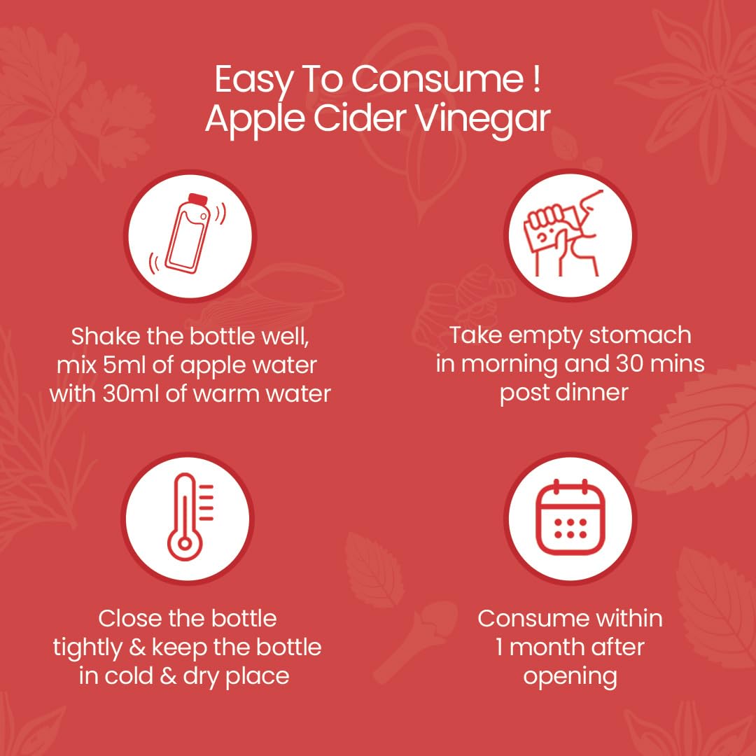 Krishna's Apple Cider Vinegar With Raw Unfiltered ACV With Mother, Unpasteurized for Active Lifestyle - 1000 ml (Pack of 1)