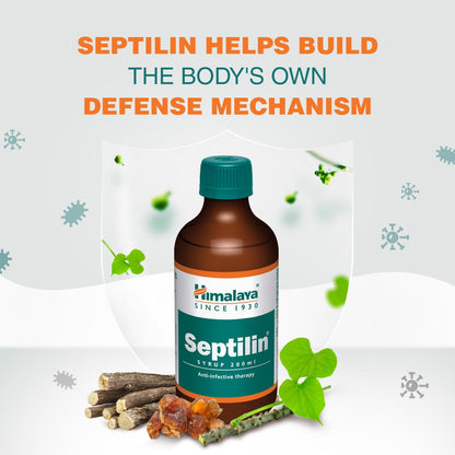 Himalaya Septilin Syrup 200 ml | Manages respiratory tract infections in children and adults