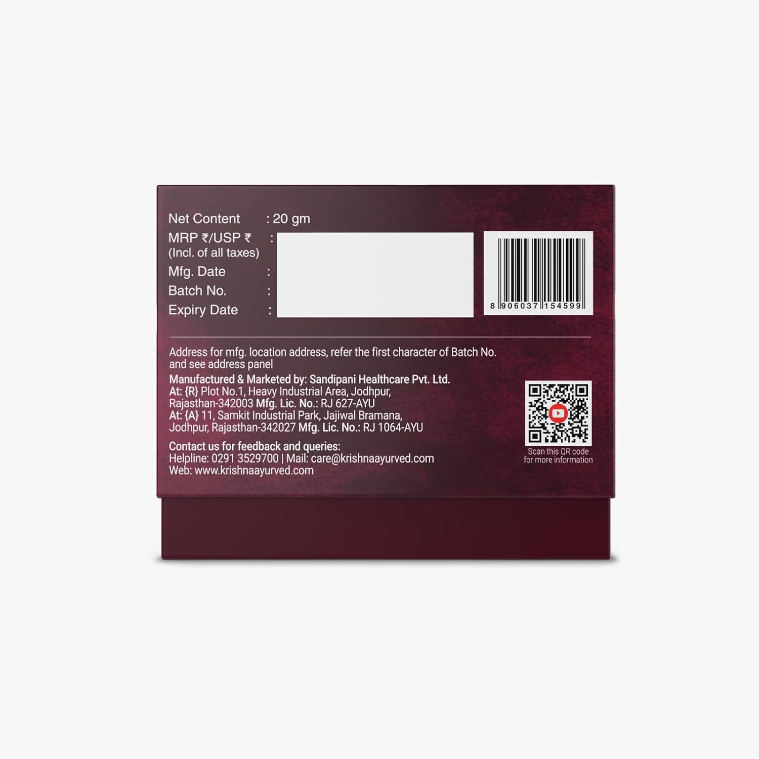 KRISHNA'S HERBAL & AYURVEDA 100% Pure Shilajit Resin for Women's, Boost Performance, Energy, Stamina, Endurance, Strength & Overall Wellbeing - 20 gm (Pack of 1)