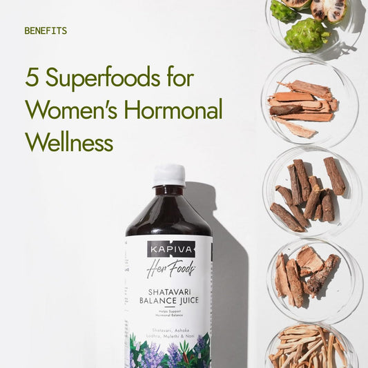 Kapiva Her Foods Shatavari Balance – 1L | Supports Hormonal Balance & Healthy Cycles | 100% Ayurvedic, Natural & Non-Hormonal Women’s Wellness Drink | Her Care Juice