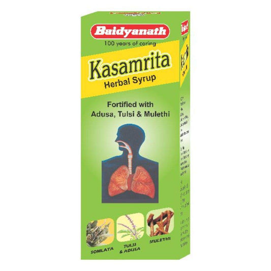 Baidyanath Kasamrit Cough Syrup With Goodness of Adusa, Tulsi & Mulethi - 100 ML
