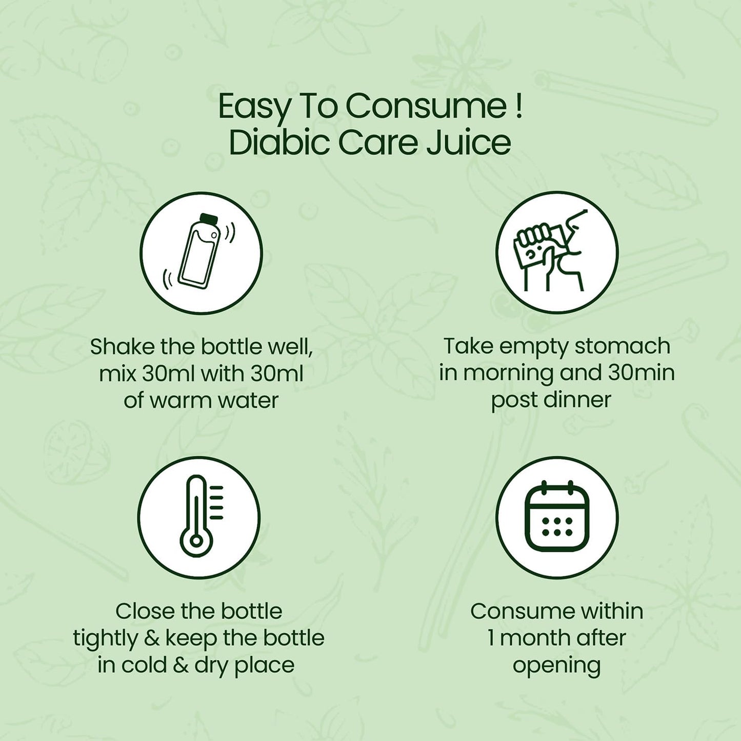 Krishna's Diabic Care Juice - 500 ml (Pack of 1) | Blend of 11 herbs Methi, Amla, Karela, Jamun, Kutki, Guduchi & 5 other herbs to manage sugar levels | Made in India, Clinically Proven