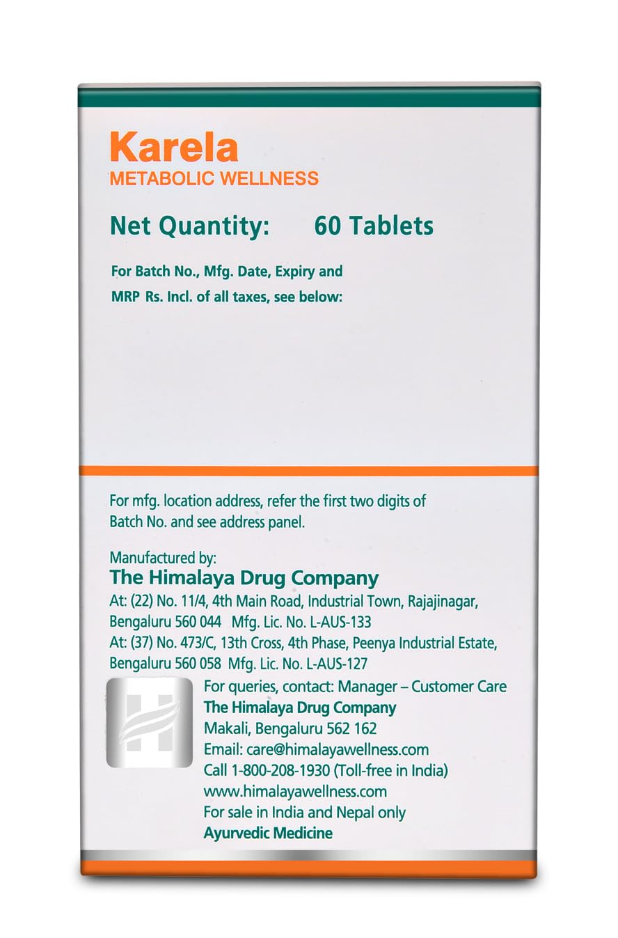 Himalaya Wellness Pure Herbs Karela Metabolic Wellness - 60 Tablets