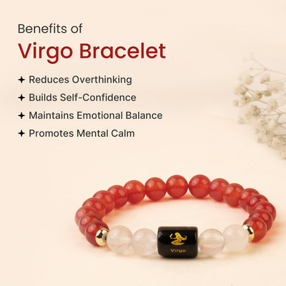 Astrotalk Zodiac Crystal Bracelet (Rashi) | Balances Energy & Enhances Positivity | Certified Healing Crystals with Certificate | Astrology Bracelet for Man & Woman | Gift for Man & Woman