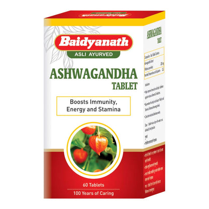 Baidyanath Asli Ayurved Ashwagandha 60 Tablets (Pack Of 3) | Rejuvenates Mind & Body | Improves Strength & Energy | Immunity Booster | Rich in Antioxidants