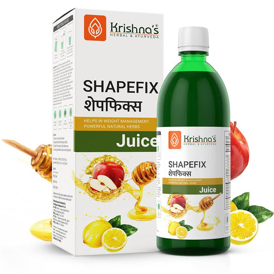 KRISHNA'S HERBAL & AYURVEDA Herbal Shapefix Juice With Natural Herbs, Helps In Weight Management, No Added Artificial Colors Or Flavours, Gluten Free - 1 Ltr (Pack Of 1)