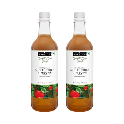 Kapiva Himalayan Apple Cider Vinegar with Mother 500ml | Raw & Unfiltered | Helps with Digestion & Weight Care