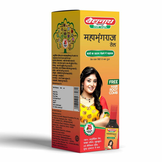 BAIDYANATH Mahabhringraj Tel For Hair Growth, Anti Dandruff - 100ML - Pack Of 2