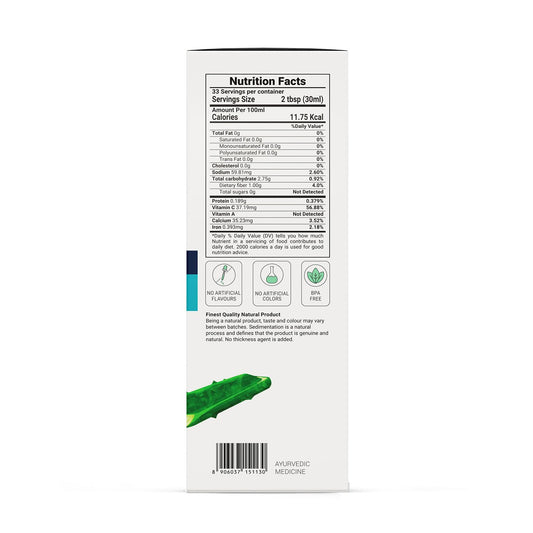 Krishna's Special Aloe Vera High Fiber Juice - 1 l (Pack of 1) | From Deserts of Rajasthan | Sugar free | Daily Drink | Rejuvenates Skin and Hair