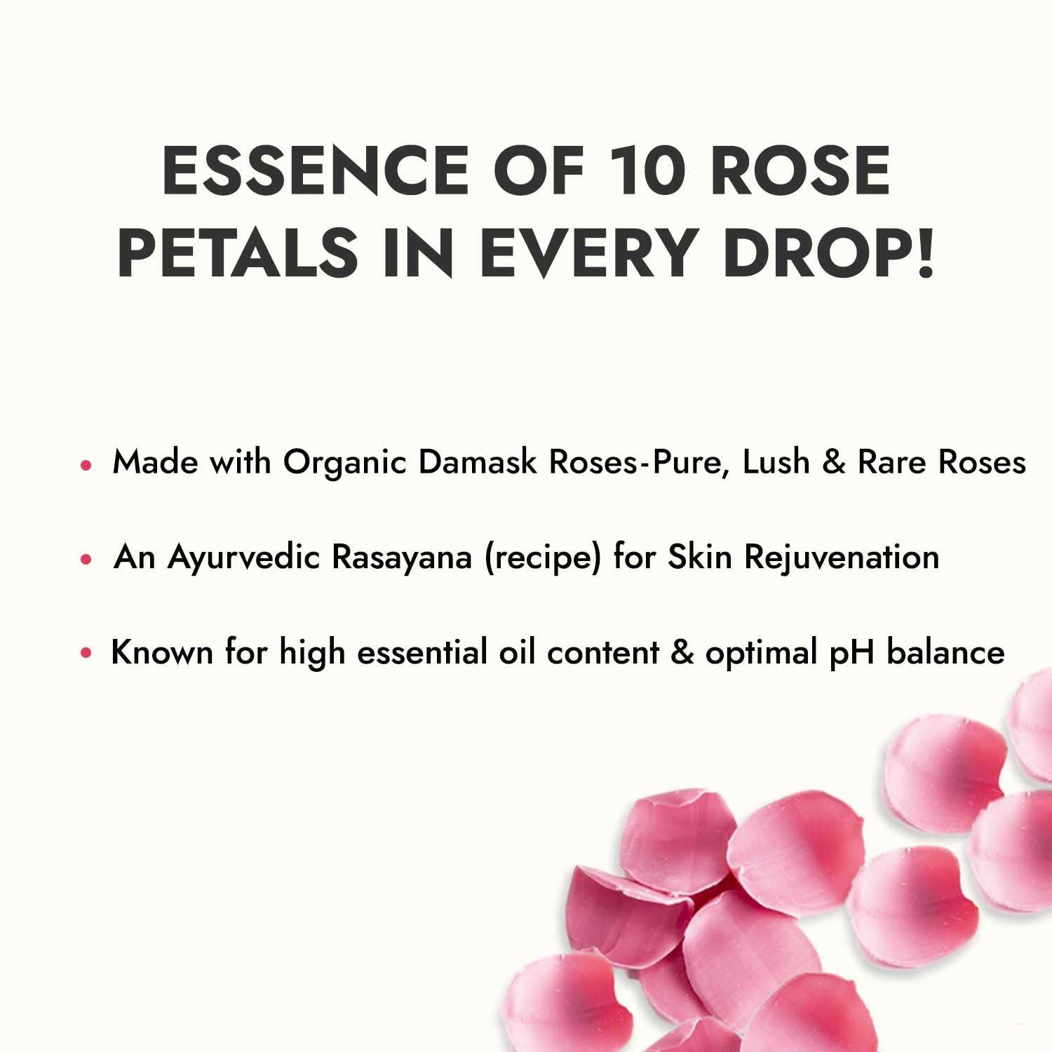 Kapiva Organic Rose Water/Gulab Jal Spray (200 Ml)|Premium Face Mist And Toner For Brighter And Hydrated Skin|Oil-Control, Unclog Pores, Pack Of 1