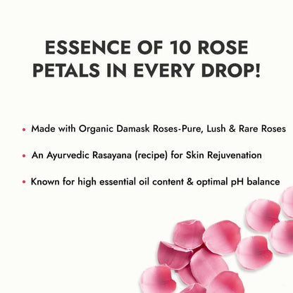 Kapiva Organic Rose Water/Gulab Jal Spray (200 Ml)|Premium Face Mist And Toner For Brighter And Hydrated Skin|Oil-Control, Unclog Pores, Pack Of 1