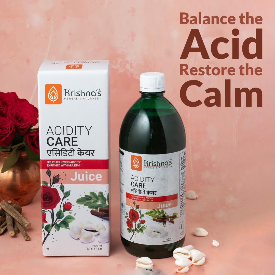KRISHNA'S HERBAL & AYURVEDA Acidity Care Juice -1000 Ml(Pack Of 1) Provides Relief From Acidity & Bloating