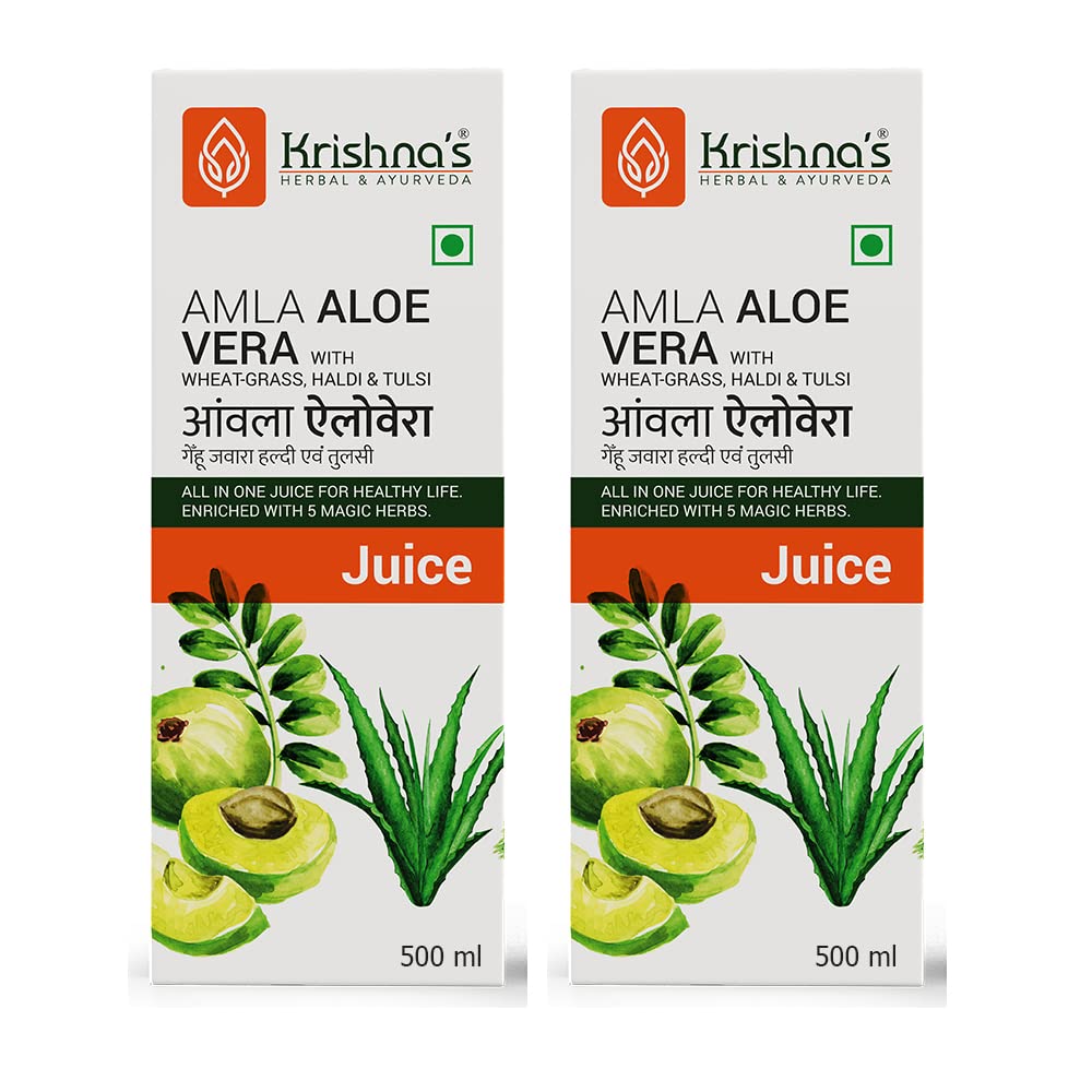 Krishna's Aloe Vera Amla Mix Juice - 1000 ml | A Perfect Mix for Healthy Skin