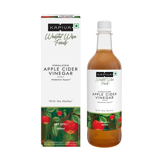 Kapiva Himalayan Apple Cider Vinegar with Mother 500ml | Raw & Unfiltered | Helps with Digestion & Weight Care