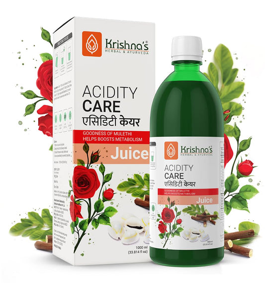KRISHNA'S HERBAL & AYURVEDA Acidity Care Juice -1000 Ml(Pack Of 1) Provides Relief From Acidity & Bloating