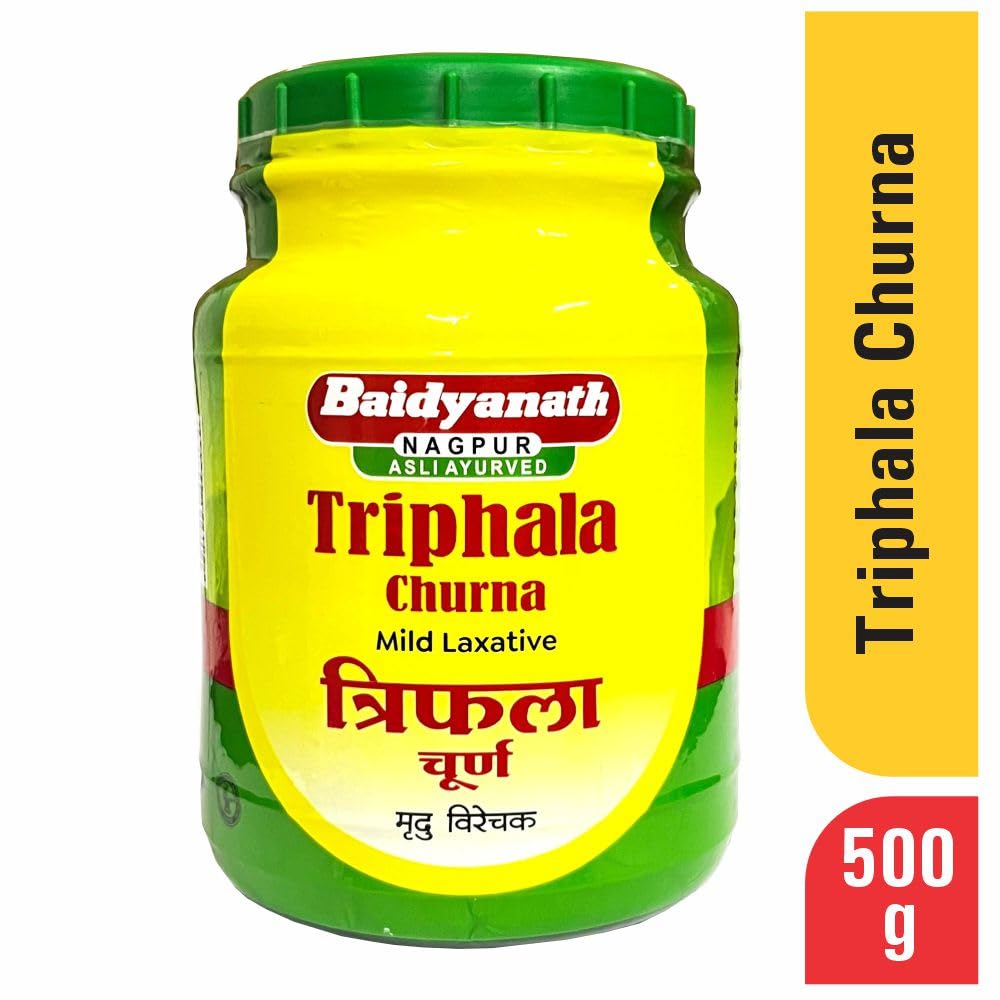 Baidyanath Asli Ayurved Triphala Churna 500 g (Pack of 2) - Helps Relieve Constipation Acidity & Gas Relief - Ayurvedic Remedy For Gastro-Intestinal Health