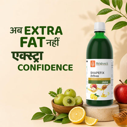 KRISHNA'S HERBAL & AYURVEDA Herbal Shapefix Juice With Natural Herbs, Helps In Weight Management, No Added Artificial Colors Or Flavours, Gluten Free - 1 Ltr (Pack Of 1)