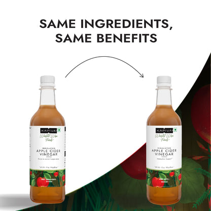 Kapiva Himalayan Apple Cider Vinegar with Mother 500ml | Raw & Unfiltered | Helps with Digestion & Weight Care