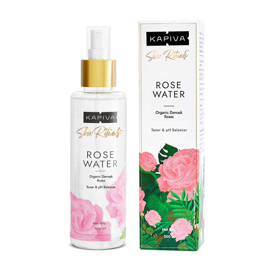 Kapiva Organic Rose Water/Gulab Jal Spray (200 Ml)|Premium Face Mist And Toner For Brighter And Hydrated Skin|Oil-Control, Unclog Pores, Pack Of 1